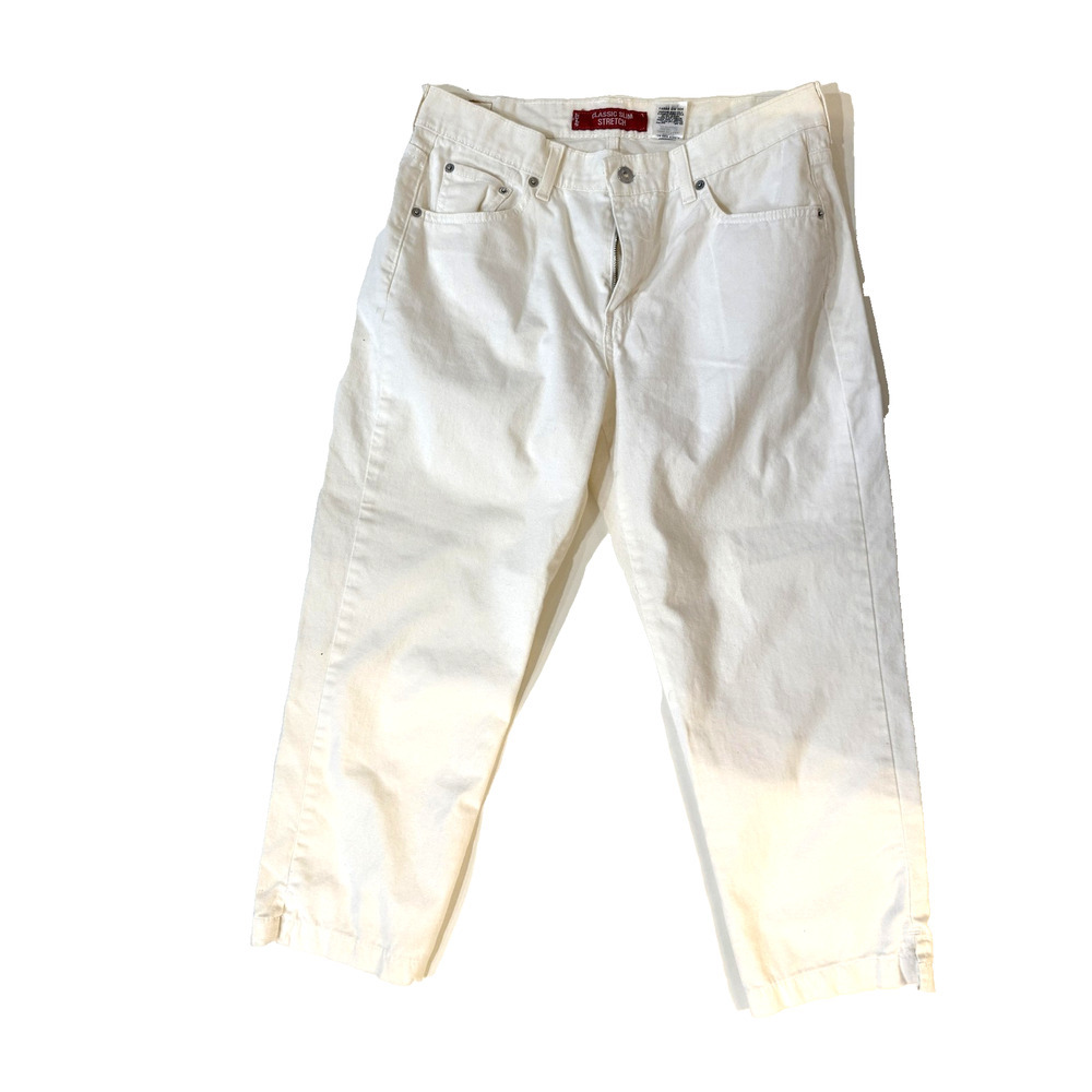 Levis 515 Jeans Womens 12 Classic Slim Stretch High Rise Straight Fit Capri Pant